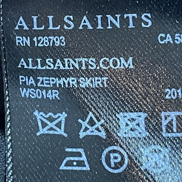 ALLSAINTS Nia Zephyr Zebra‎ Print Ruffle All Saints Miniskirt Size 4 - Picture 7 of 9